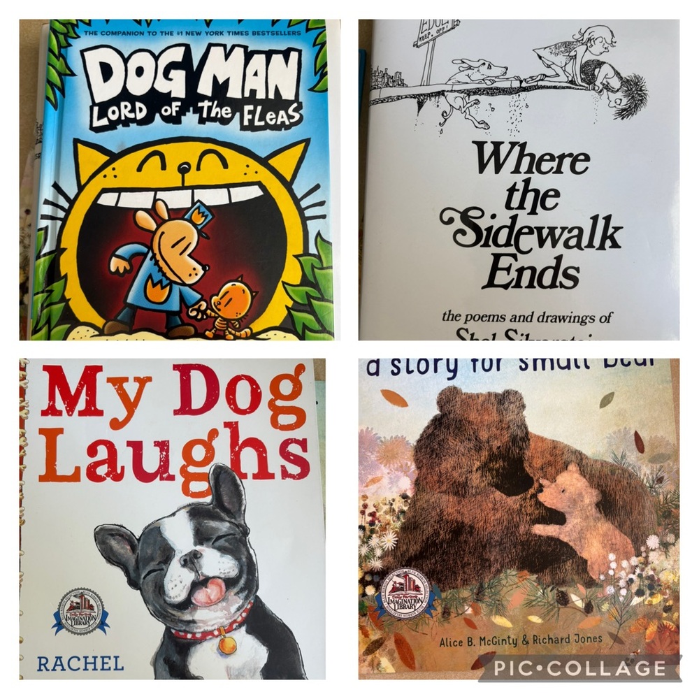 Children's Book Collection Where the sidewalk ends-DOGMAN-My dog laughs-a story.